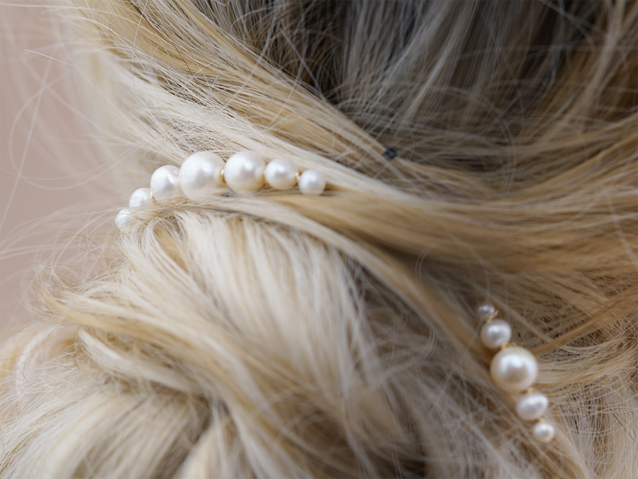 Solenge - Épingle à cheveux en perles pour chignon de mariage