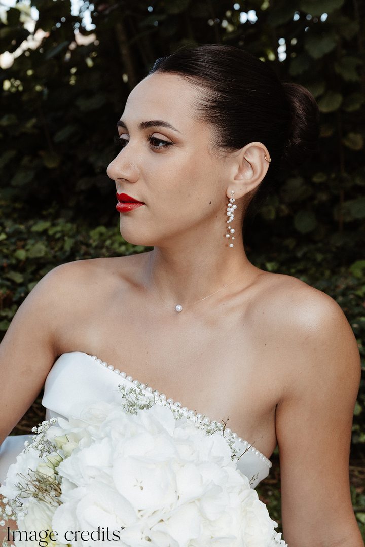 Aimée - Pearl Cascading Earrings For Bride