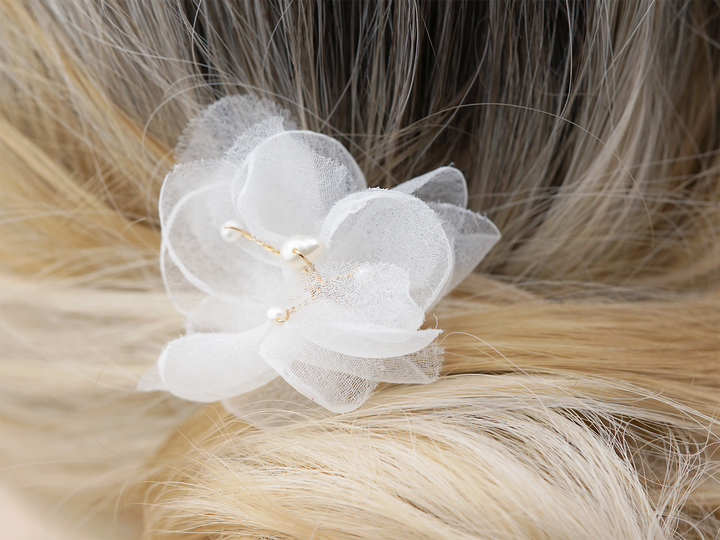 Nymphea - Sheer Flower Hair accessory Bridal