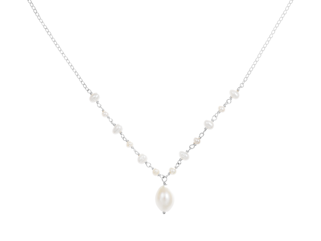 Lou - Bohemian pearl necklace for Contemporary Bride