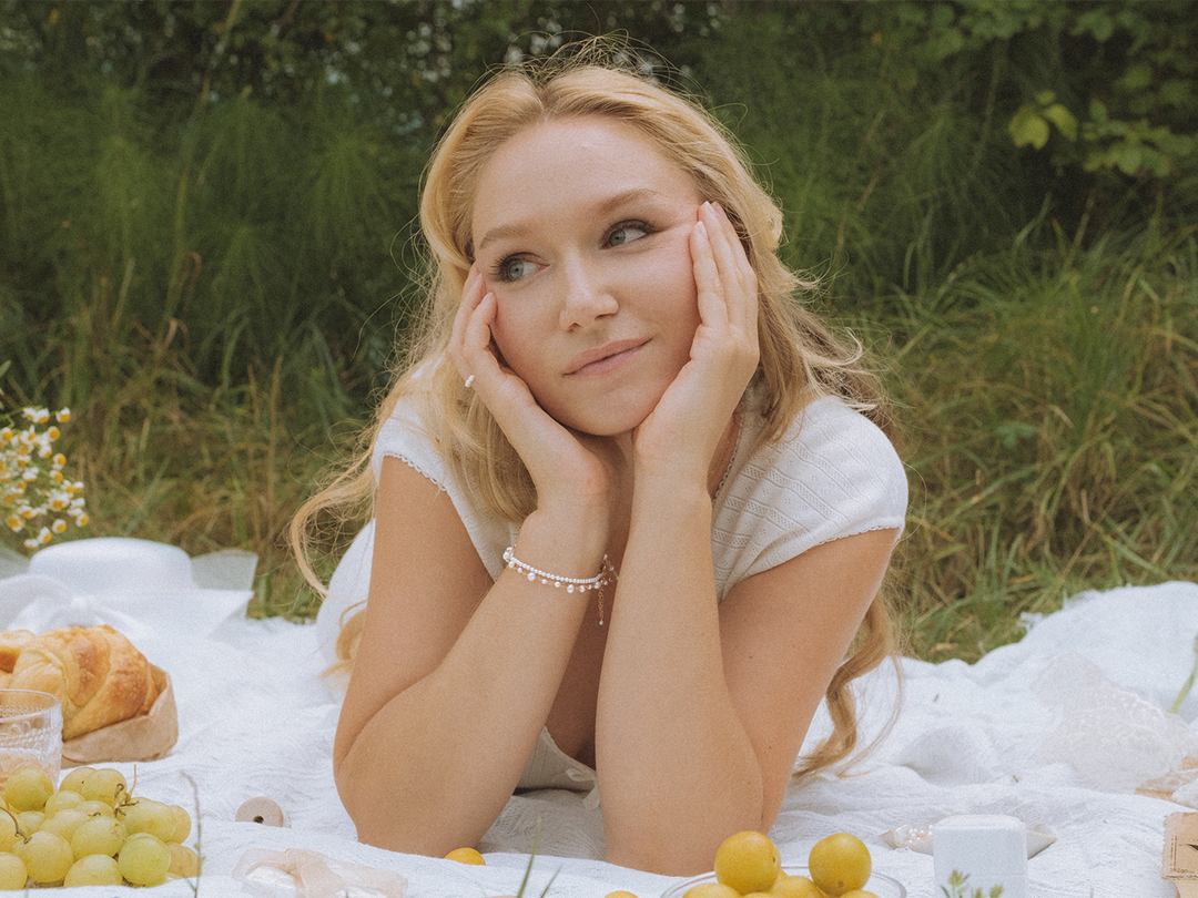 Lou - Bracelet Chapelet avec perles naturelles et fermoir en T