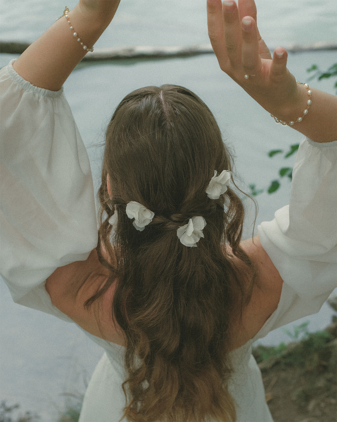 Adrielle - Épingles à cheveux en fleurs de soie de luxe