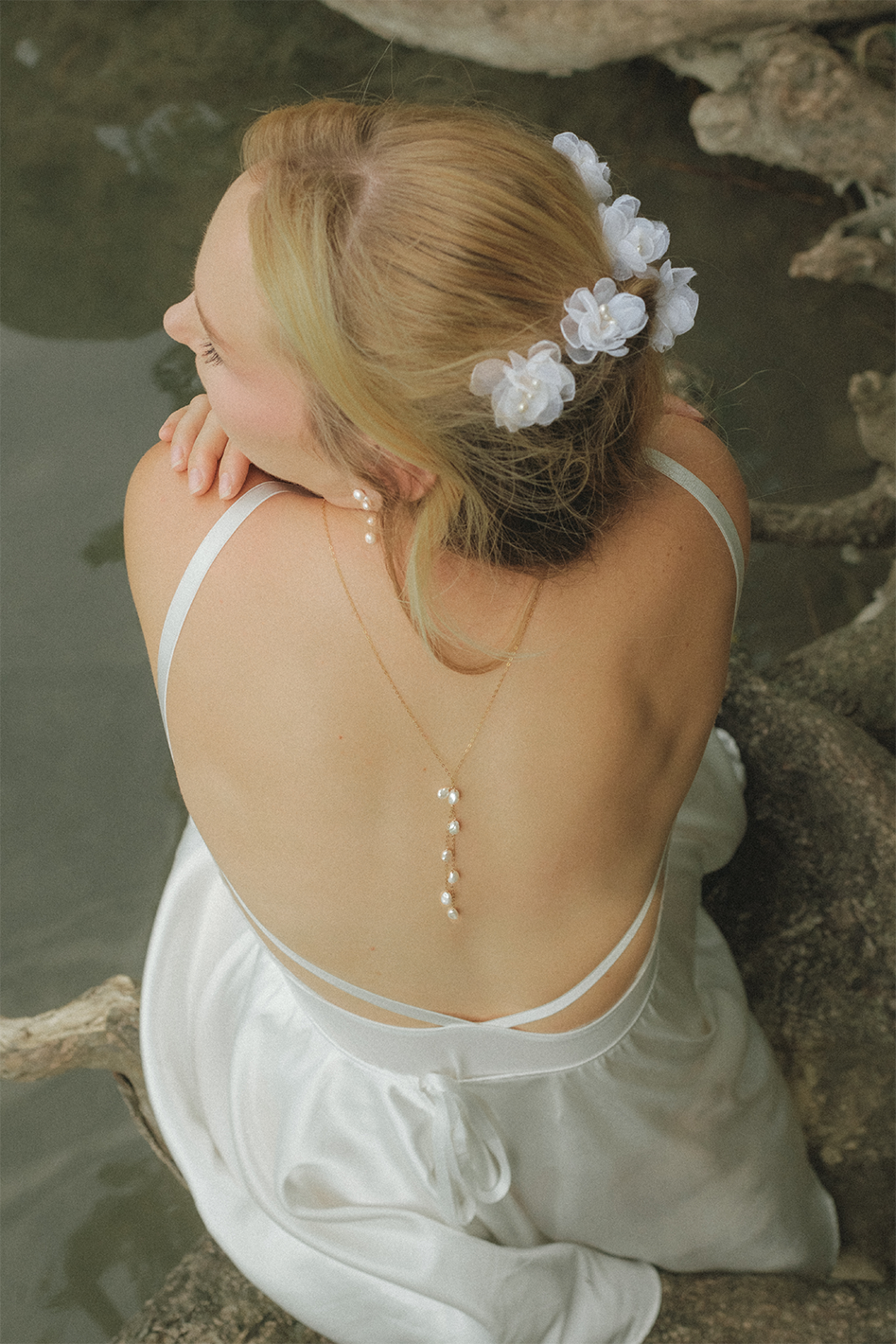 Nymphea - Sheer Flower Hair accessory Bridal