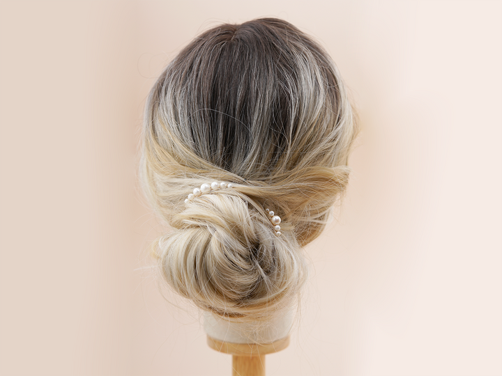 Solenge - Épingle à cheveux en perles pour chignon de mariage