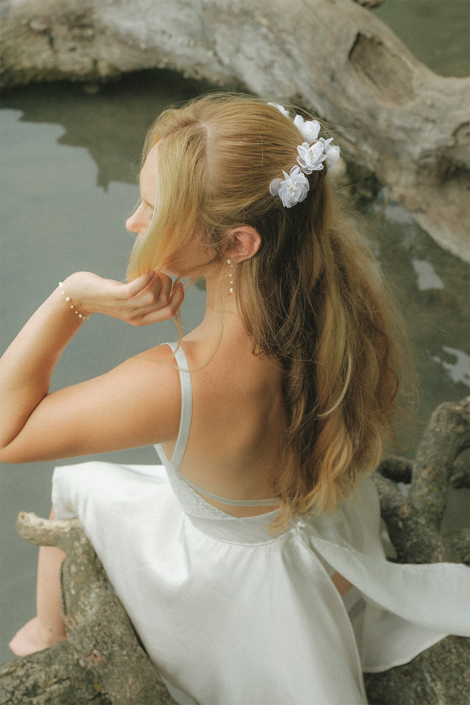 Nymphea - Sheer Flower Hair accessory Bridal