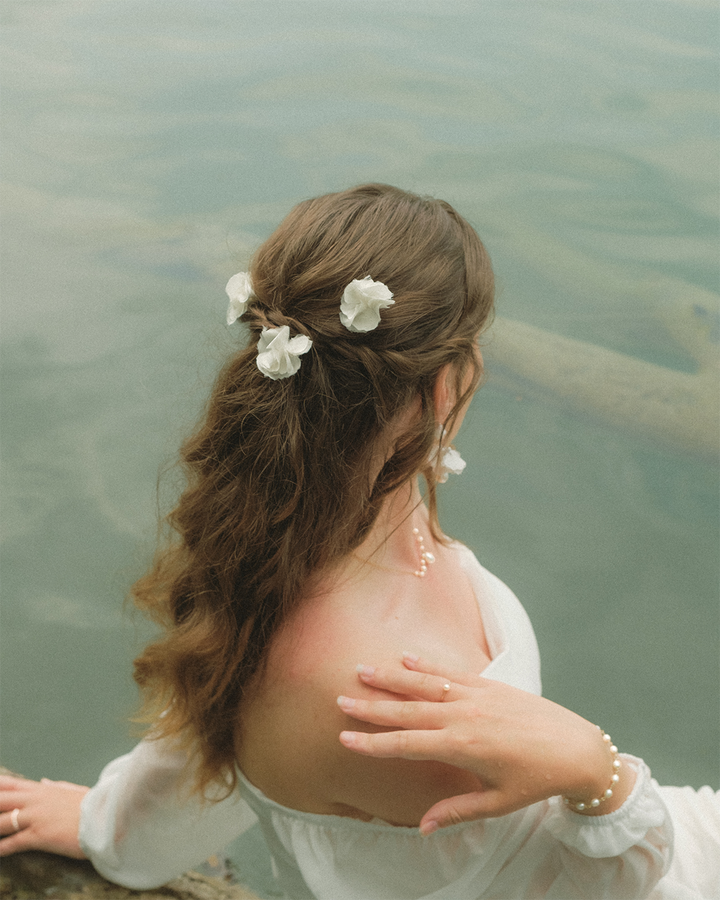 Adrielle - Épingles à cheveux en fleurs de soie de luxe