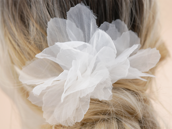 Audacieuse - Extra large sheer Flower Hair accessory Bridal