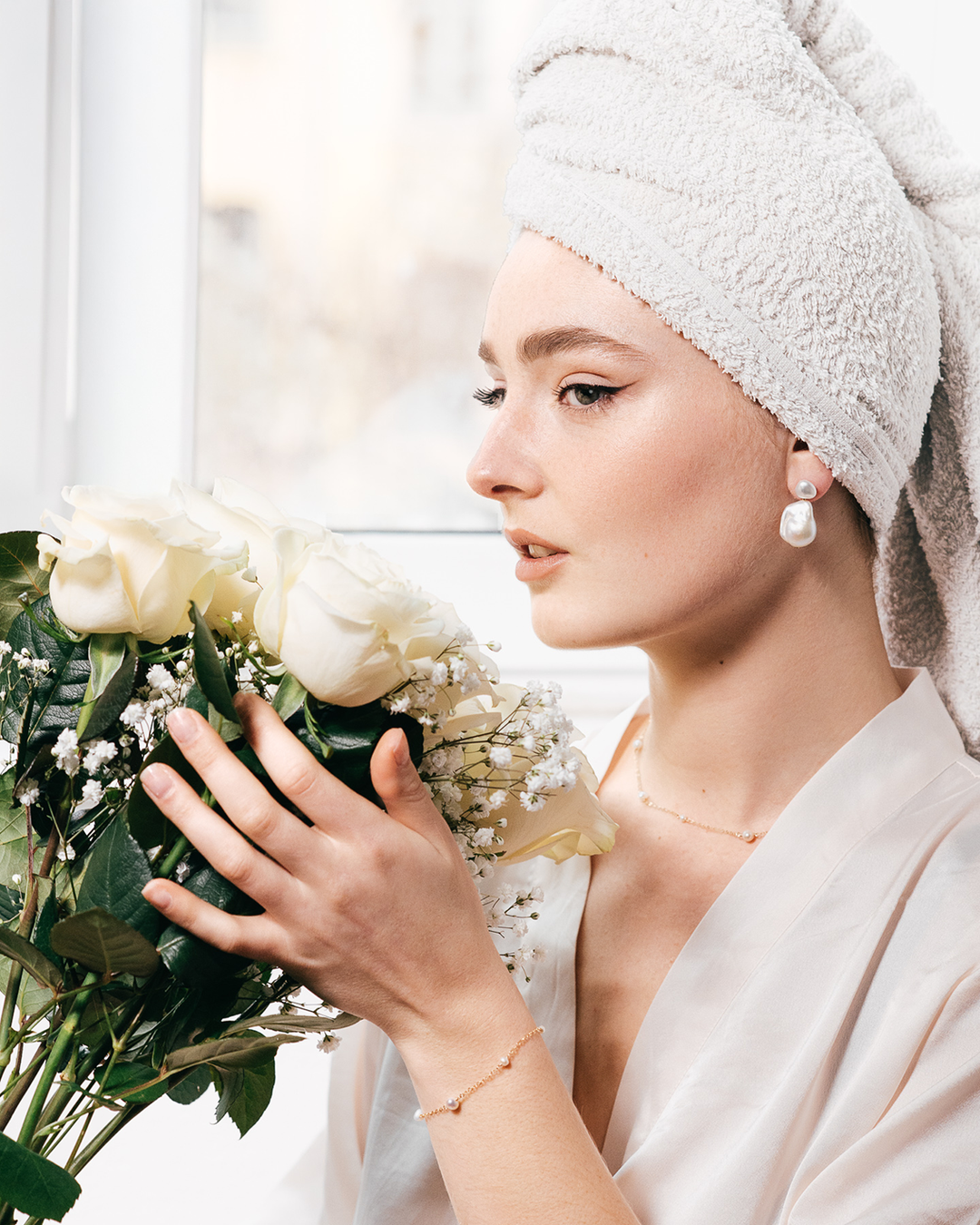 Aimée - Dainty natural pearl bracelet